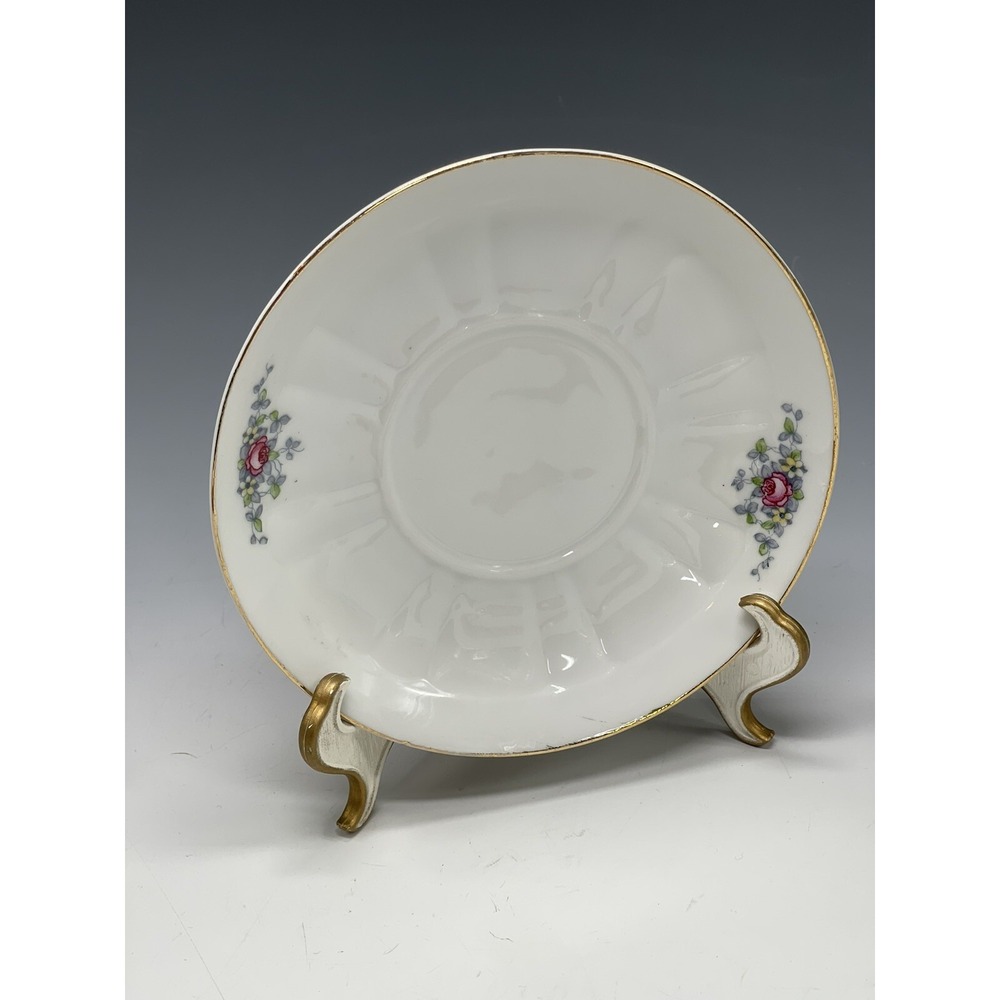 Vintage Bavaria Germany Teacup Saucer Plate Victorian Floral 5.5" S2